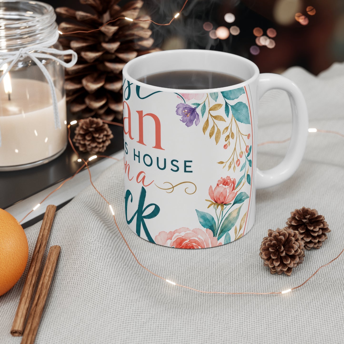 Whosoever heareth these sayings of mine and d — Matthew 7:24 Scripture Mug