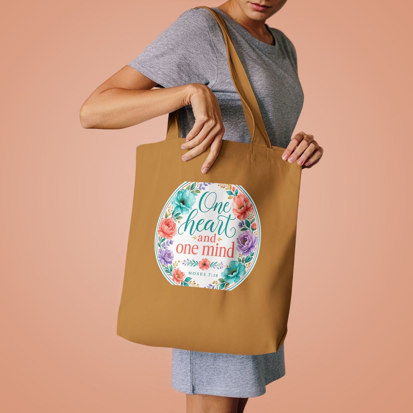 The Lord called his people Zion, because they — Moses 7:18 Canvas Tote