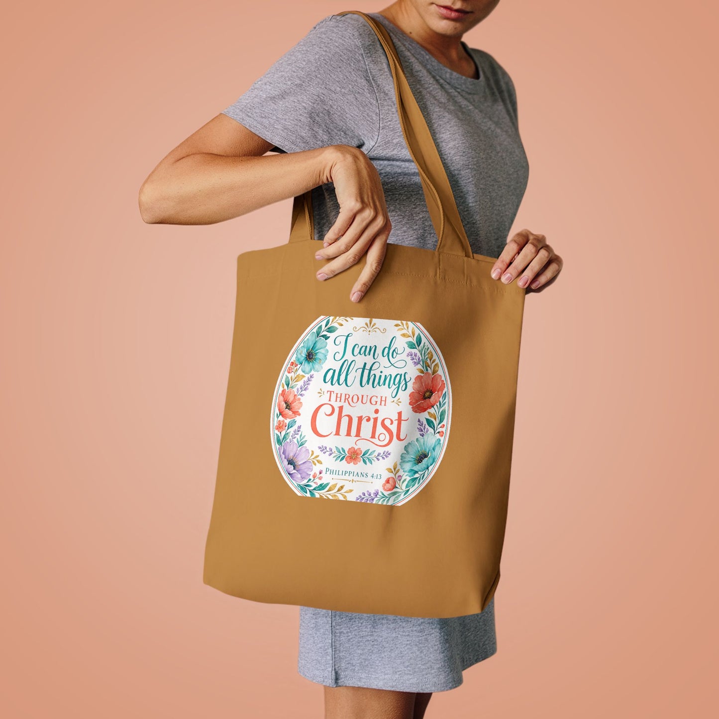 I can do all things through Christ which stre — Philippians 4:13 Canvas Tote