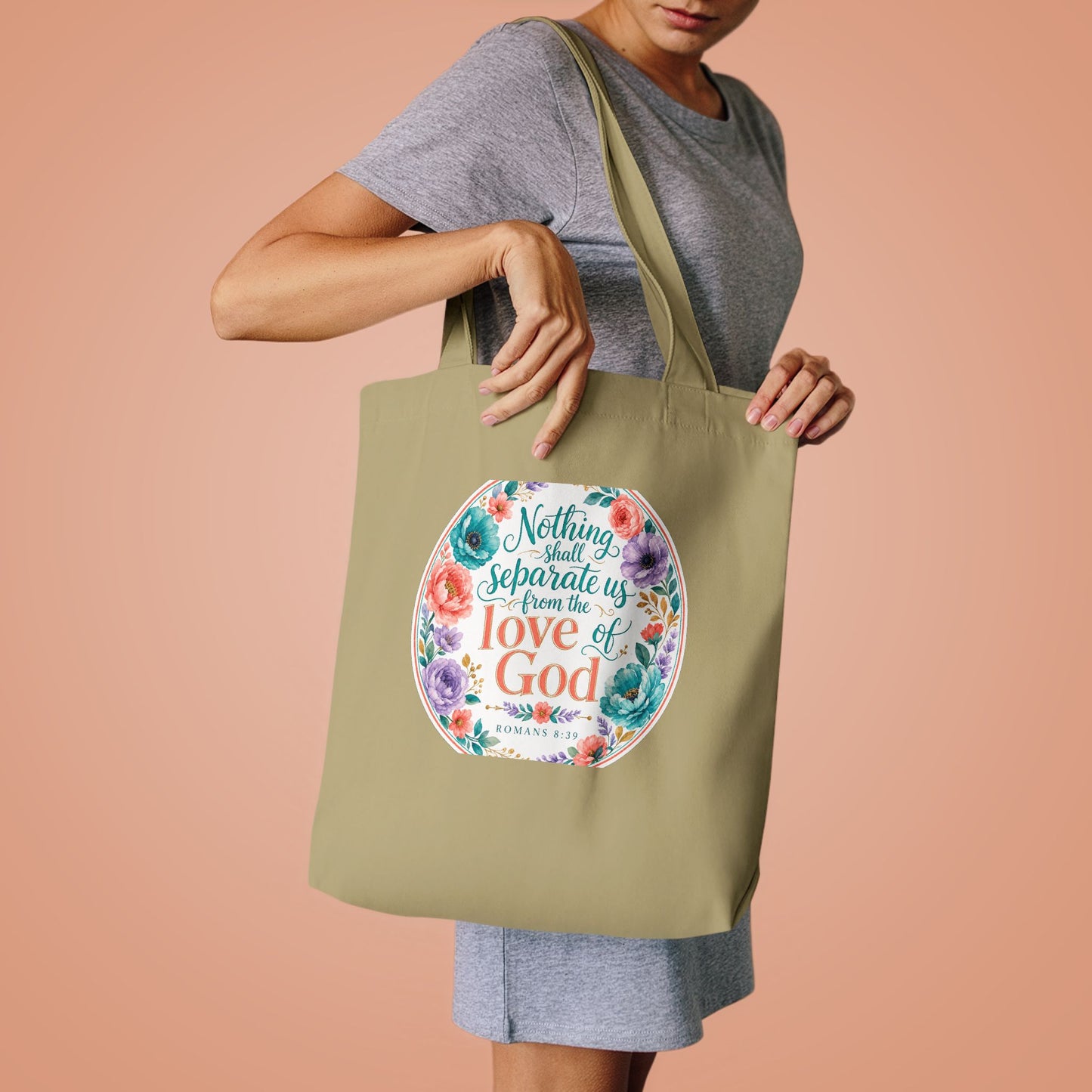 Nothing shall separate us from the love of Go — Romans 8:39 Canvas Tote